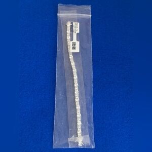 NWT Beautiful Sterling Silver Fancy CZ Tennis Bracelet With Square & Round Stone